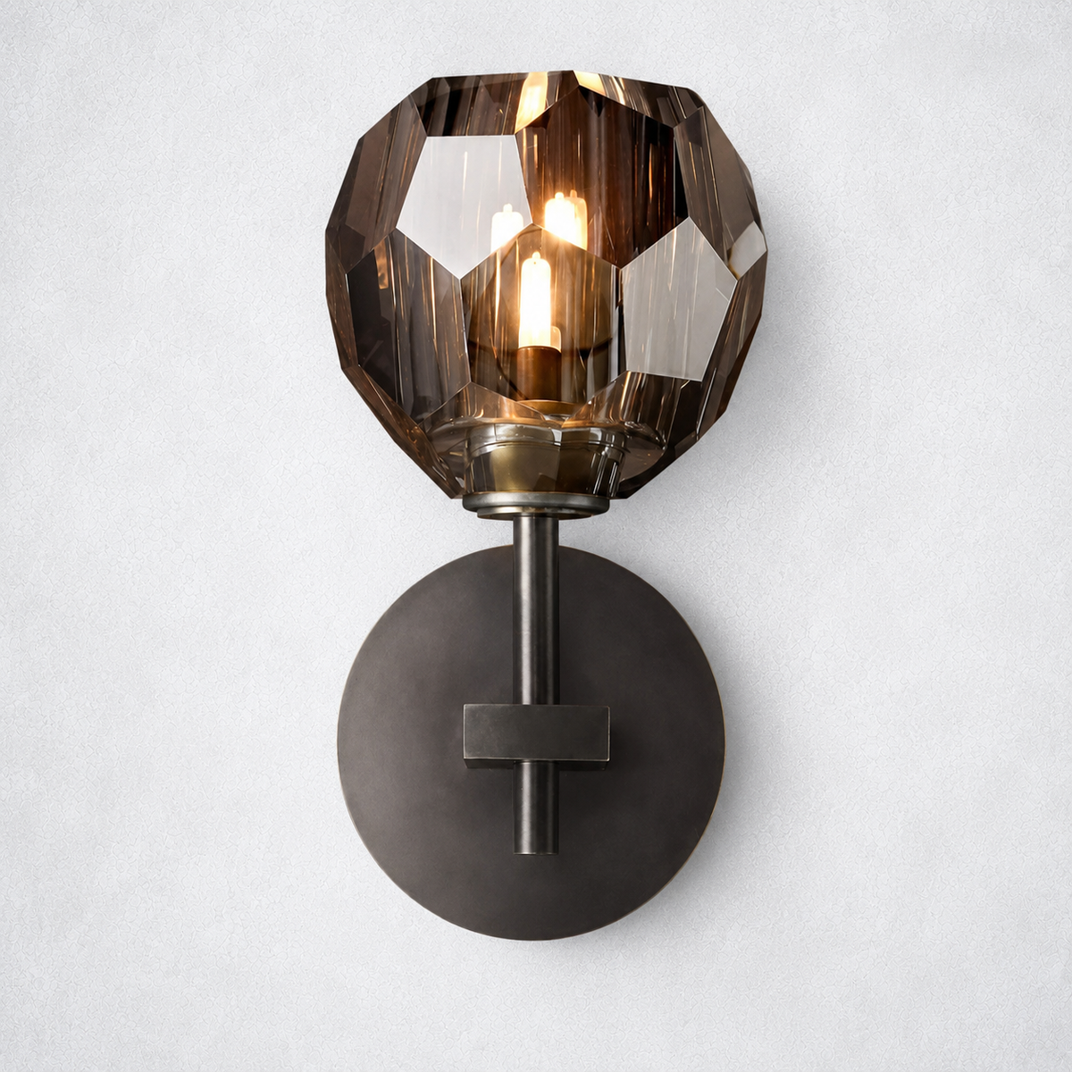 Meridian Smoke Glass Sconce