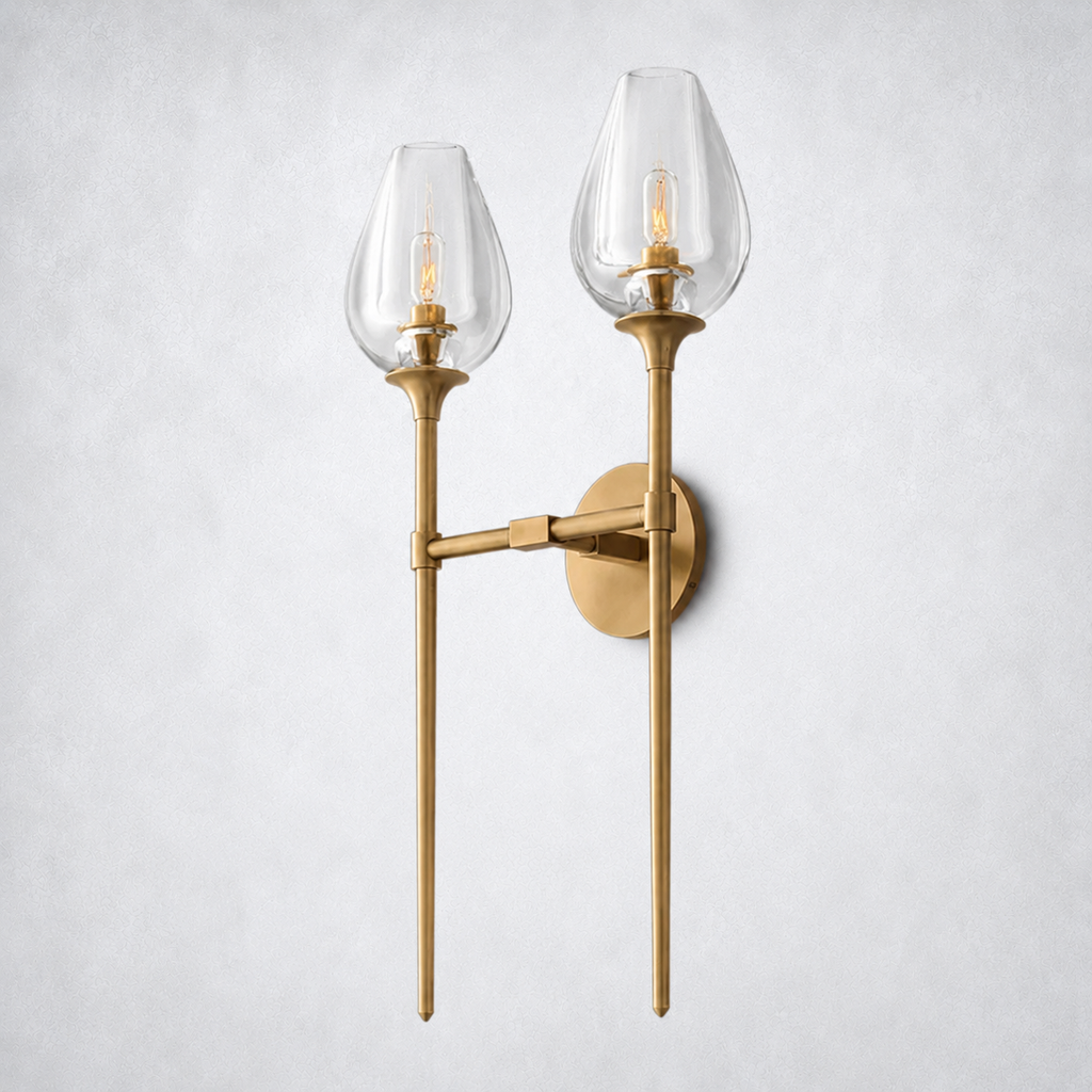 Avalon Glass Double Wall Sconce