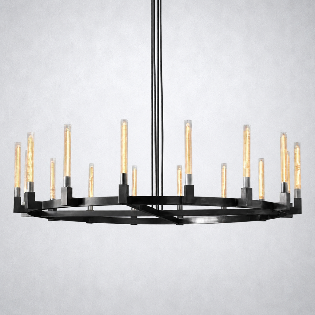 Imperial Glass Round Chandelier 72"