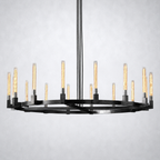 Imperial Glass Round Chandelier 72"