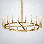 Imperial Glass Round Chandelier 72"