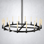 Imperial Glass Round Chandelier 72"