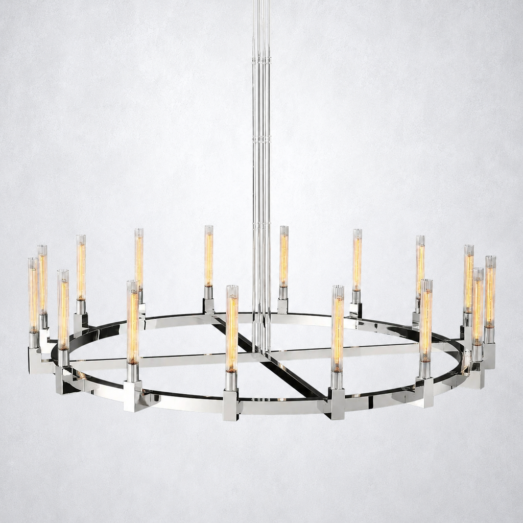 Imperial Glass Round Chandelier 72"