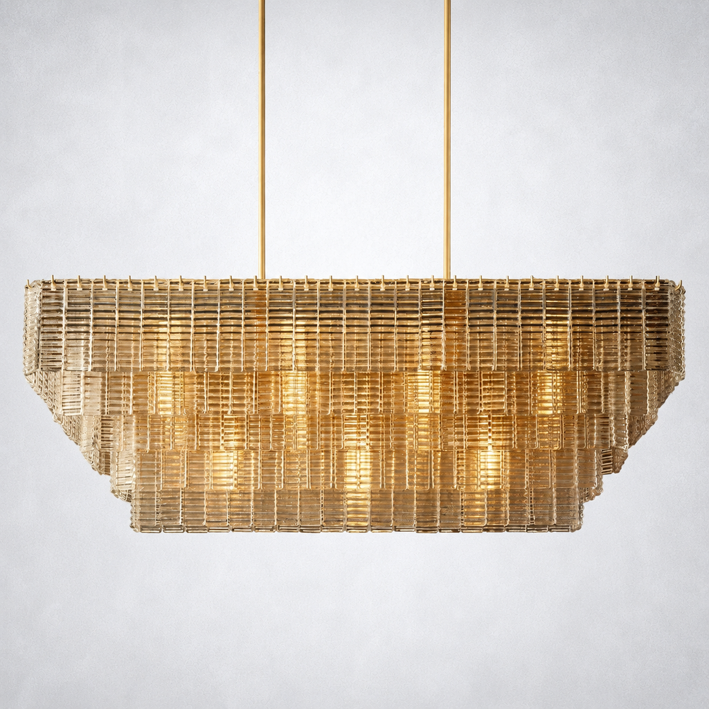 Astra Glass Rectangle Chandelier