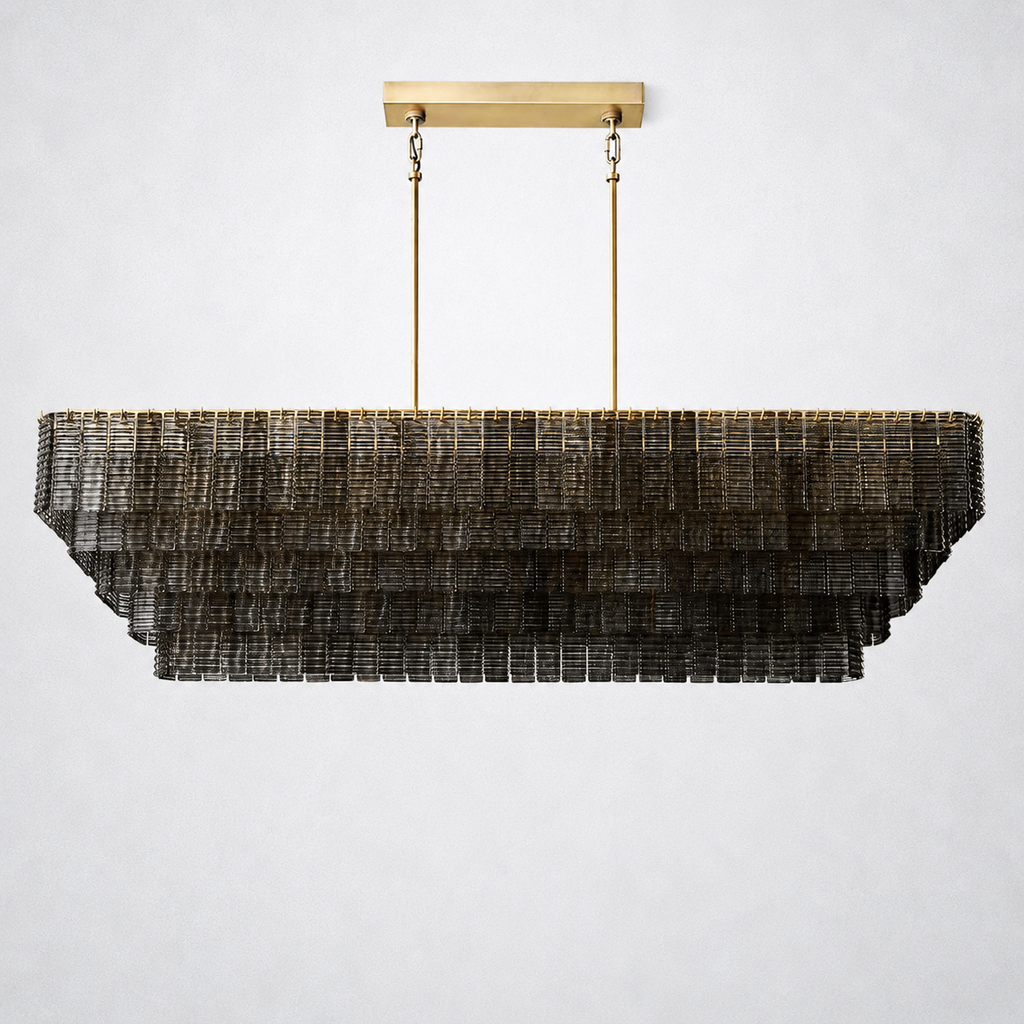 Astra Glass Rectangle Chandelier