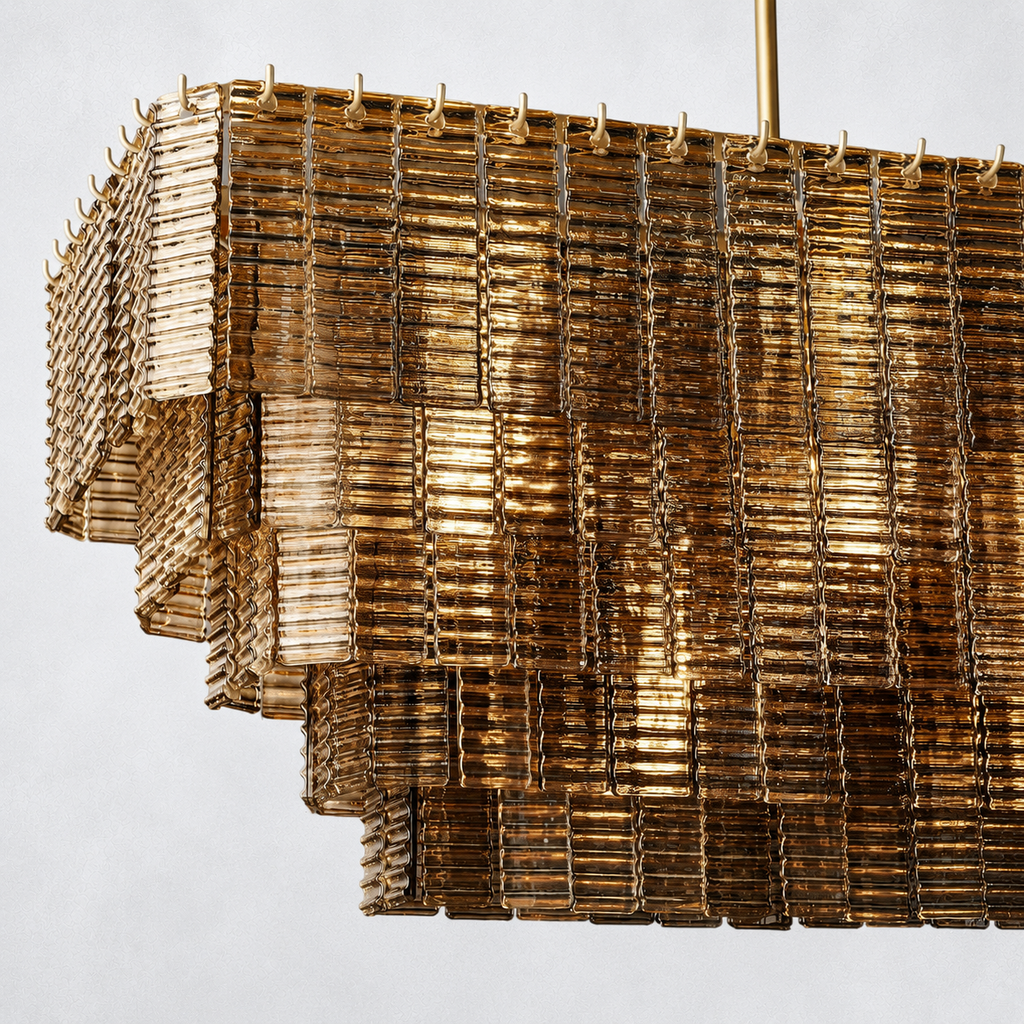Astra Glass Rectangle Chandelier