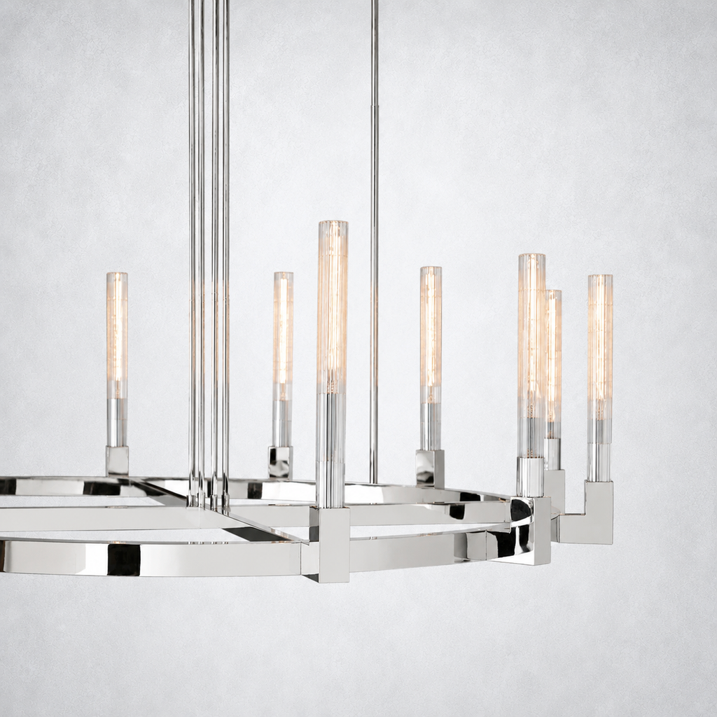 Imperial Glass Round Chandelier 48"