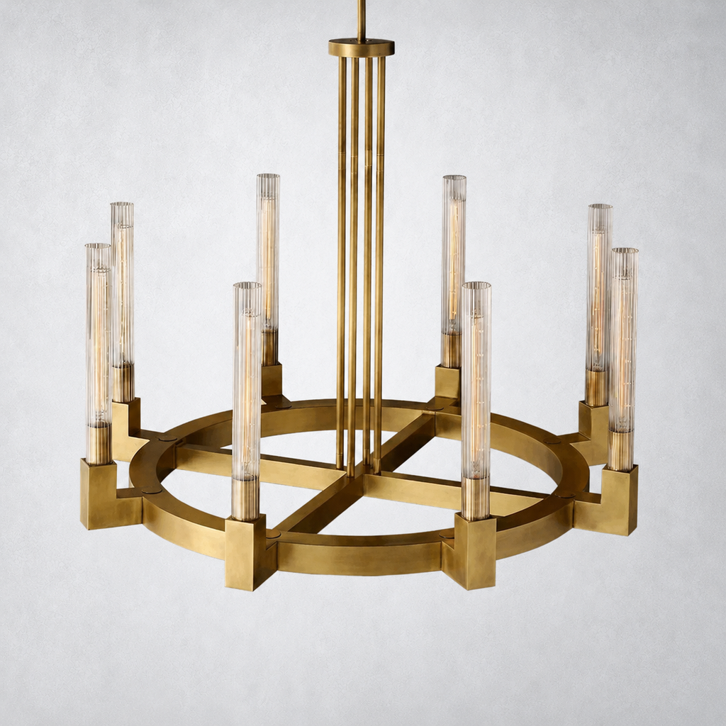 Imperial Glass Round Chandelier 36"