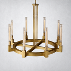 Imperial Glass Round Chandelier 36"