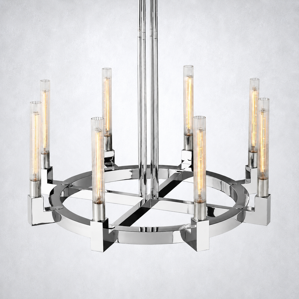 Imperial Glass Round Chandelier 36"
