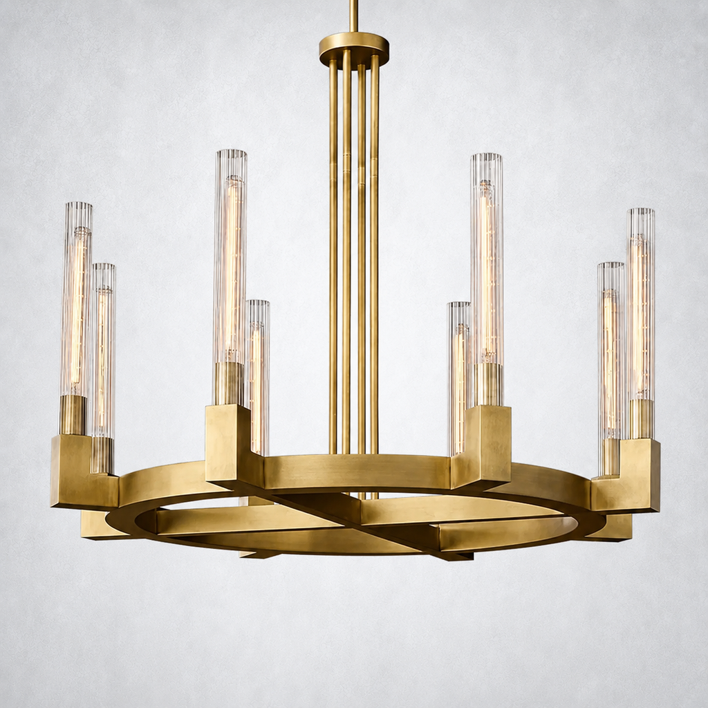 Imperial Glass Round Chandelier 36"