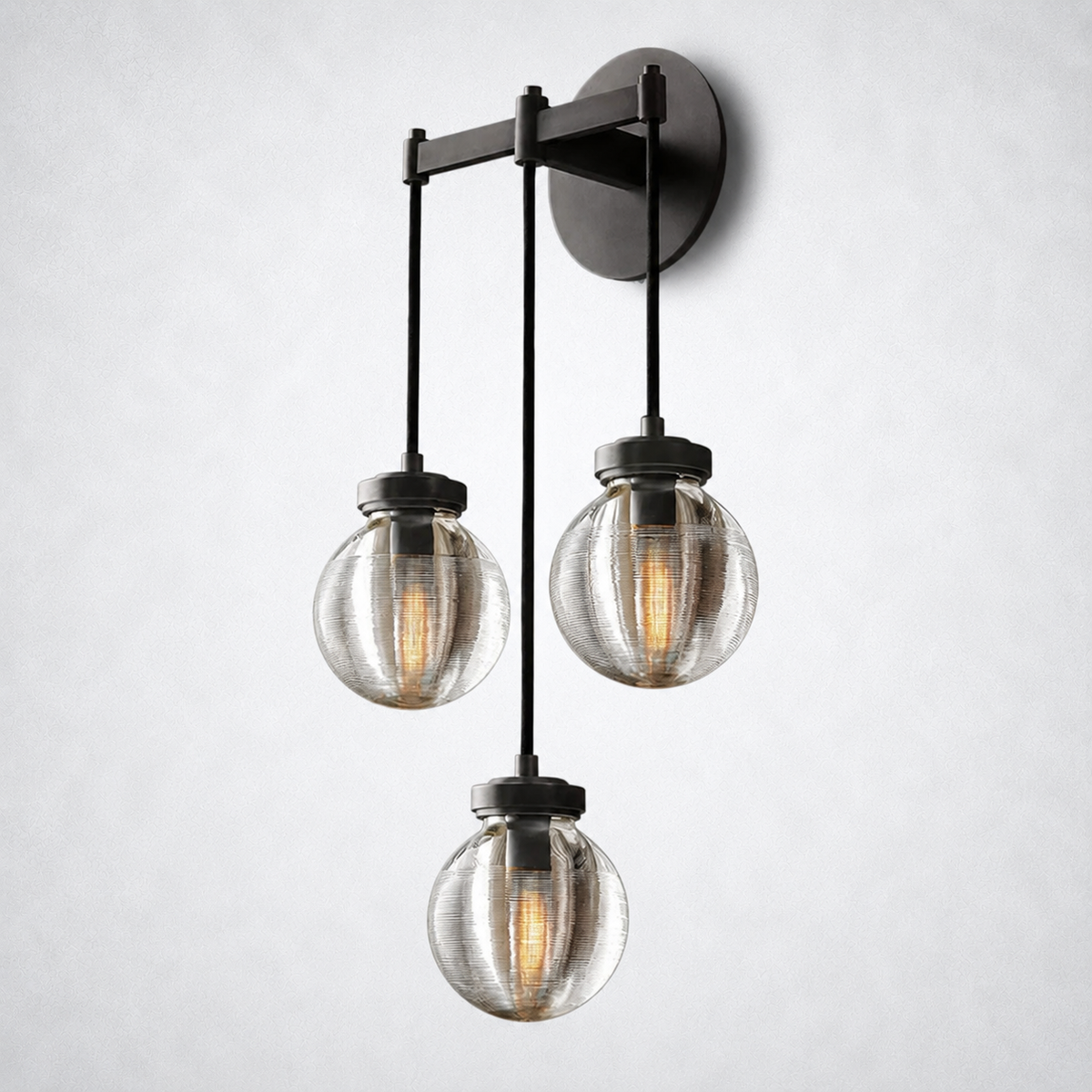 Liora Pearl Glass Three-Head Wall Sconce