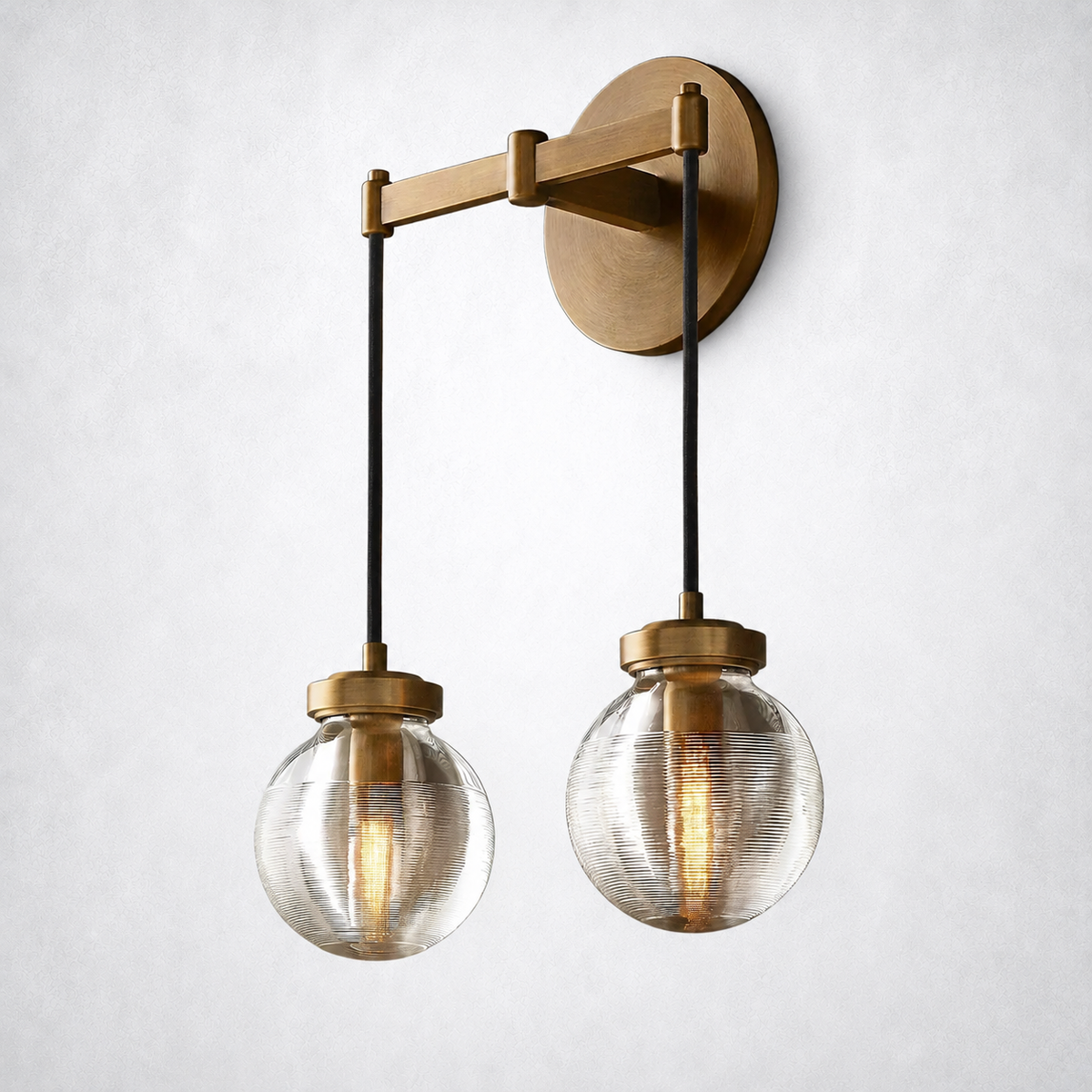 Liora Pearl Glass Double-Head Wall Sconce