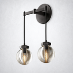 Liora Pearl Glass Double-Head Wall Sconce