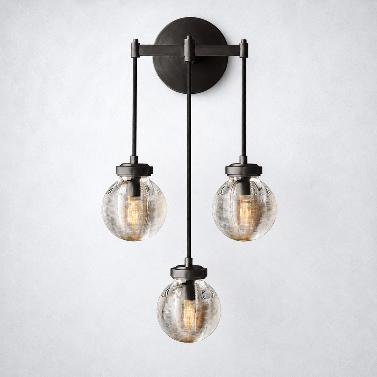 Liora Pearl Glass Three-Head Wall Sconce