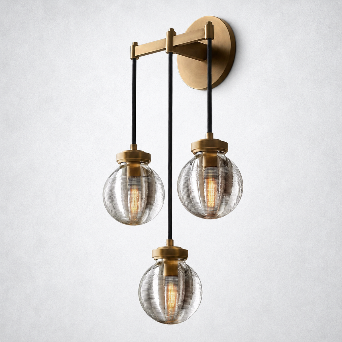 Liora Pearl Glass Three-Head Wall Sconce