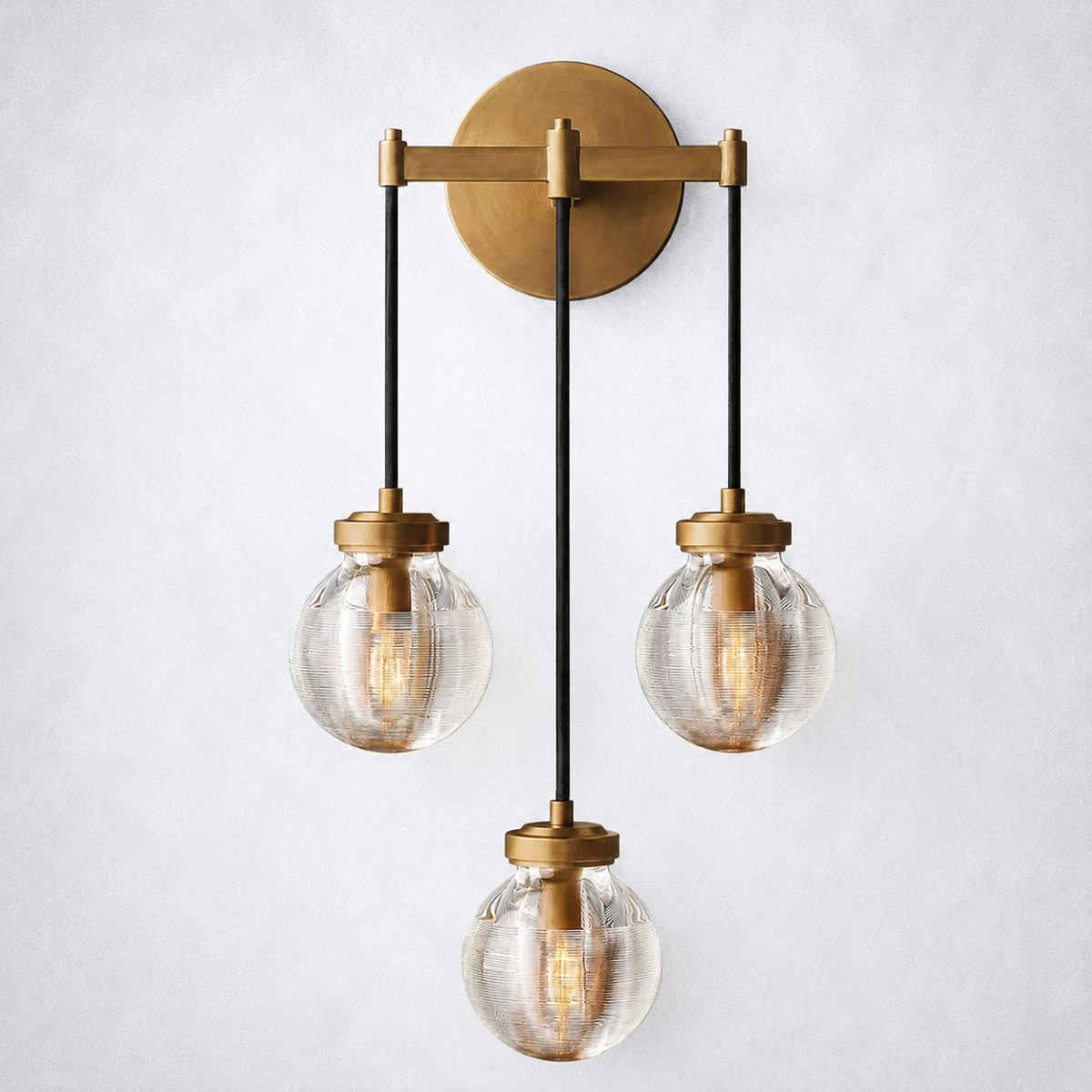 Liora Pearl Glass Three-Head Wall Sconce