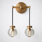 Liora Pearl Glass Double-Head Wall Sconce