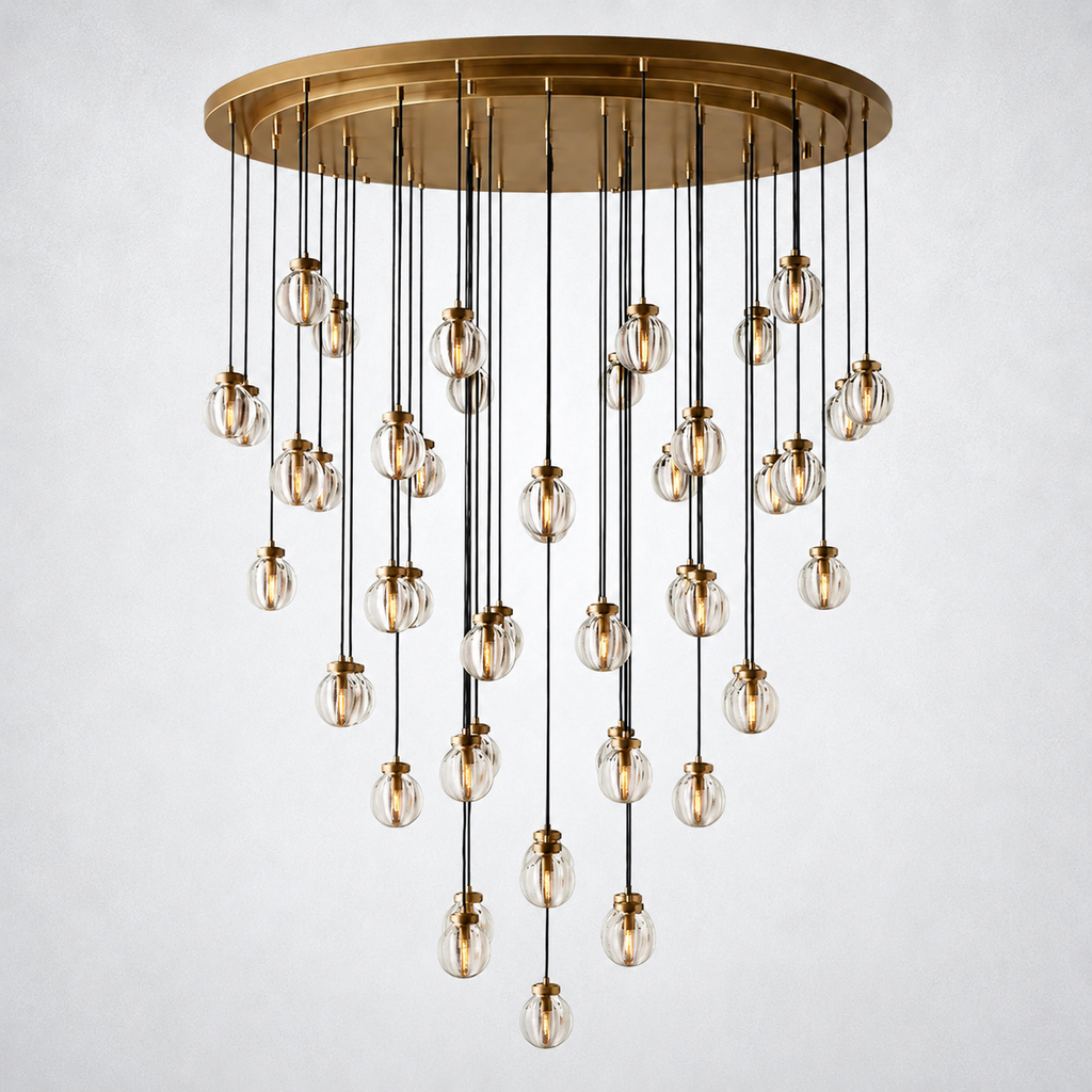 Liora Pearl Round Chandelier 48"