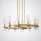 Summit Modern Fashion Glass Round Chandelier Light 36‘’
