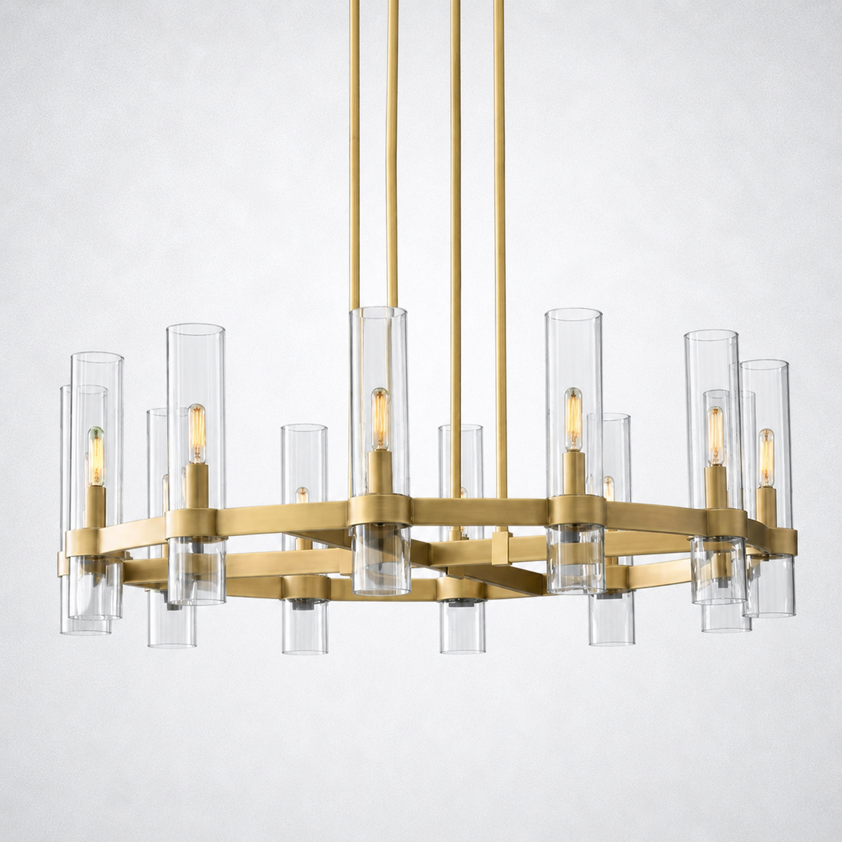 Summit Modern Fashion Glass Round Chandelier Light 36‘’