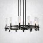 Summit Modern Fashion Glass Round Chandelier Light 36‘’
