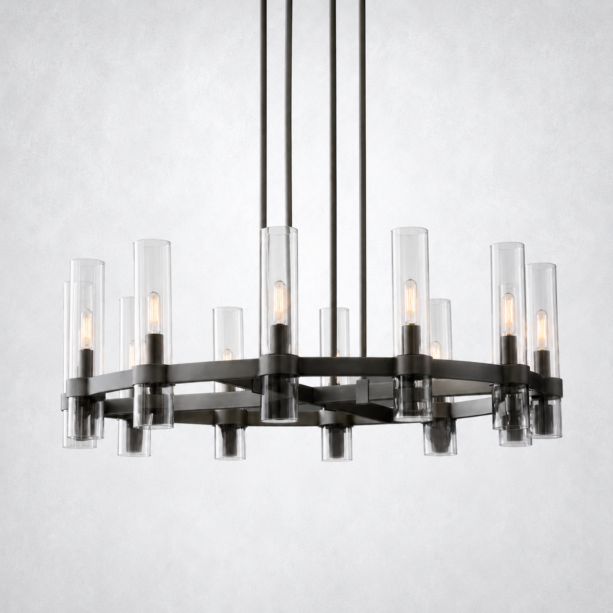 Summit Modern Fashion Glass Round Chandelier Light 36‘’