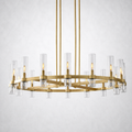 Summit Modern Fashion Glass Round Chandelier Light 48‘’