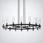Summit Modern Fashion Glass Round Chandelier Light 48‘’