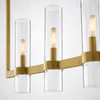 Summit Modern Fashion Glass Linear Chandelier 59''