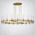 Summit Modern Fashion Glass Round Chandelier Light 60‘’
