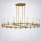 Summit Modern Fashion Glass Round Chandelier Light 60‘’