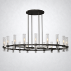 Summit Modern Fashion Glass Round Chandelier Light 60‘’