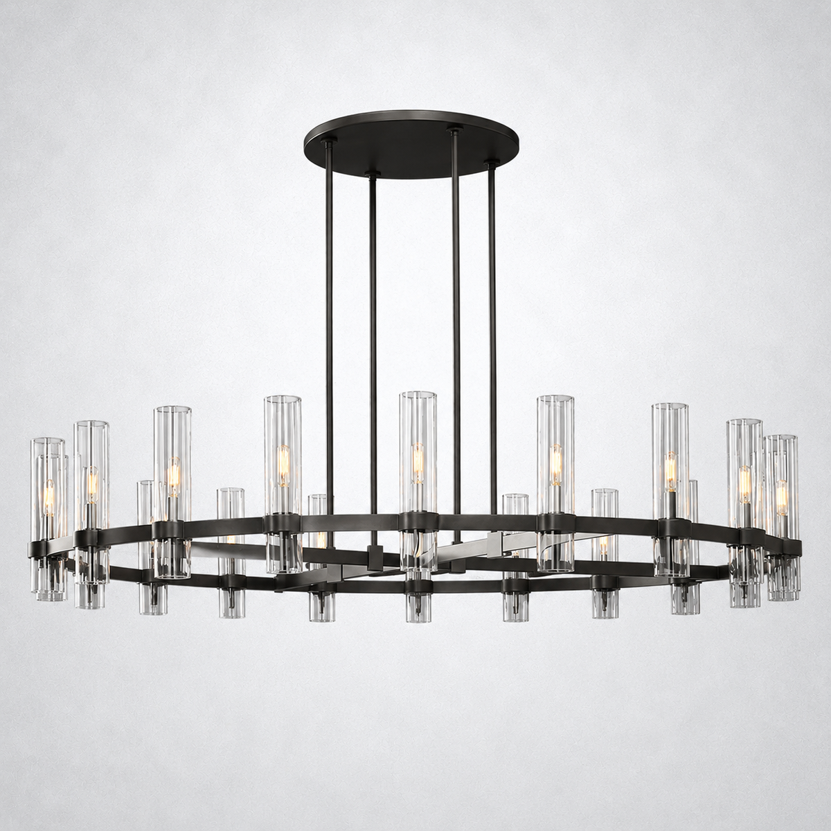 Summit Modern Fashion Glass Round Chandelier Light 60‘’