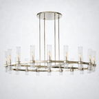 Summit Modern Fashion Glass Round Chandelier Light 60‘’
