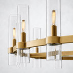 Summit Modern Fashion Glass Round Chandelier Light 60‘’