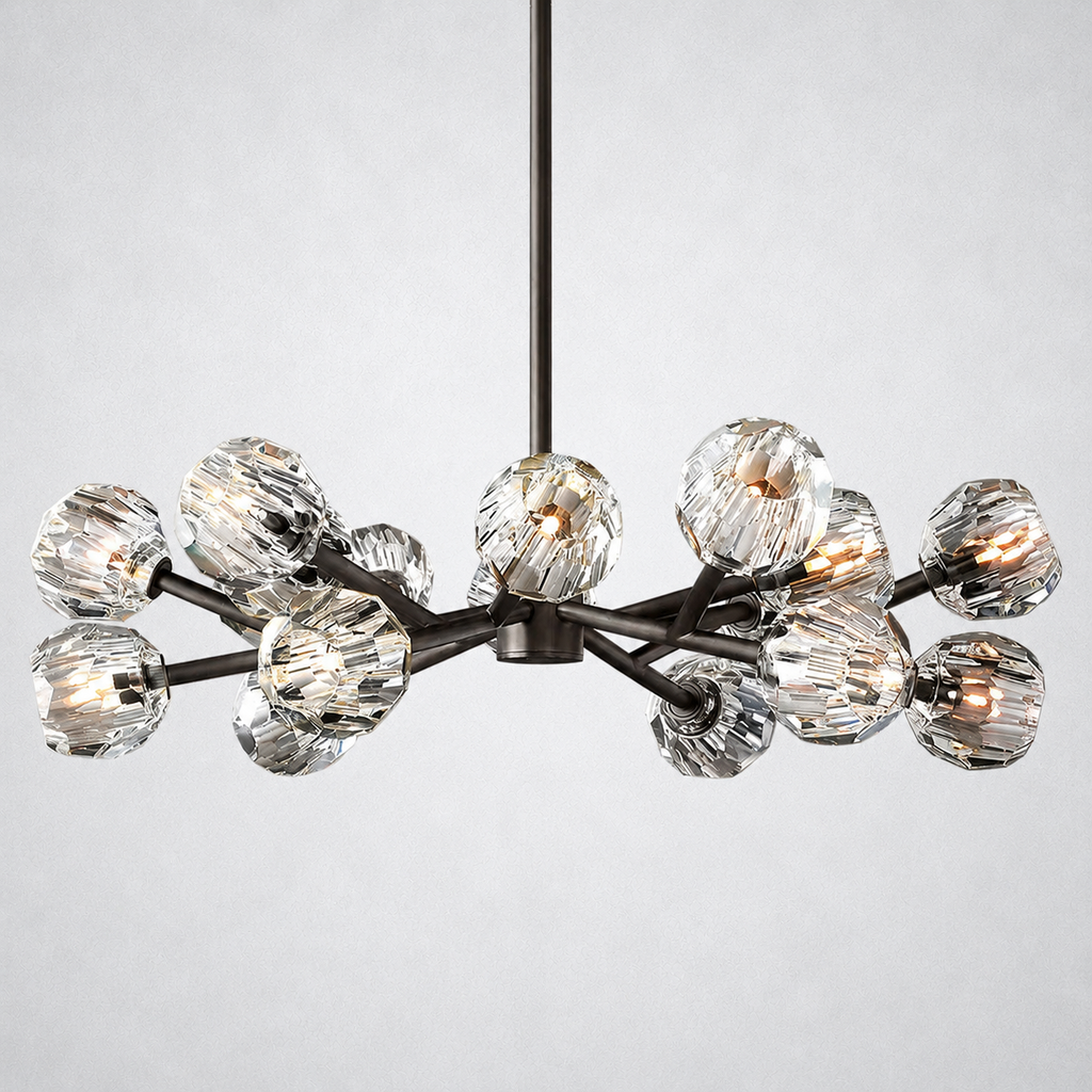 Meridian Clear Crystal Chandelier 36"