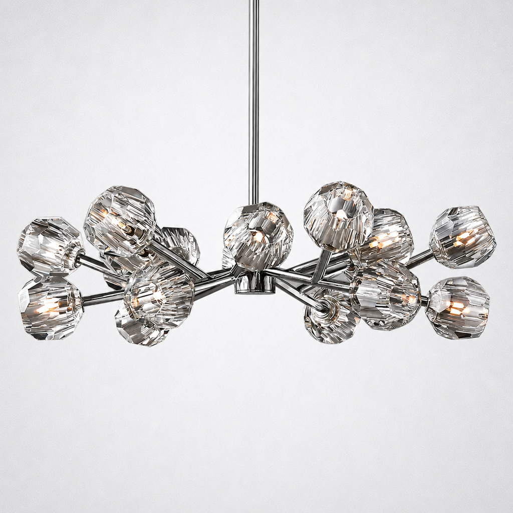 Meridian Clear Crystal Chandelier 36"