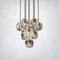 Meridian Clear Crystal Cluster Chandelier 14"