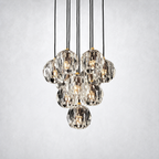 Meridian Clear Crystal Cluster Chandelier 14"