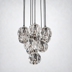 Meridian Clear Crystal Cluster Chandelier 14"