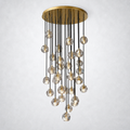 Meridian Clear Crystal Cluster Chandelier 30"