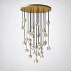 Meridian Clear Crystal Cluster Chandelier 40"