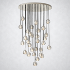 Meridian Clear Crystal Cluster Chandelier 40"