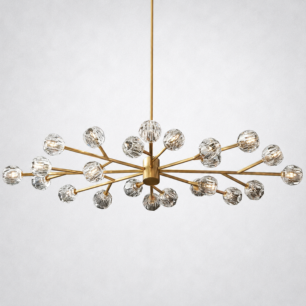 Meridian Clear Crystal Round Chandelier 72"