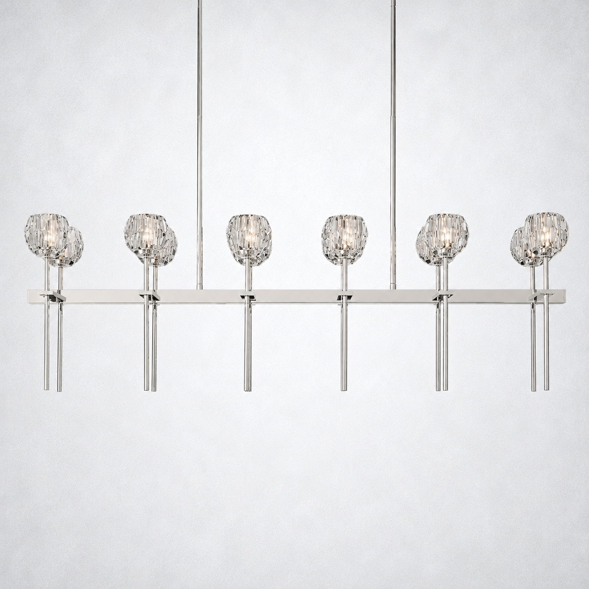 Meridian Cristal Double Linear Chandelier 60" Clear