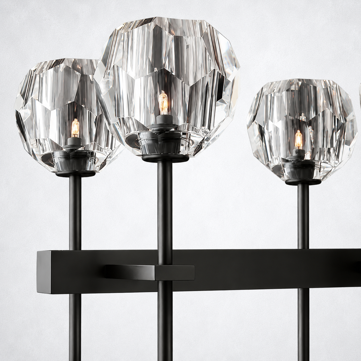 Meridian Cristal Double Linear Chandelier 60" Clear