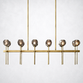 Meridian Cristal Double Linear Smoke Chandelier 60"
