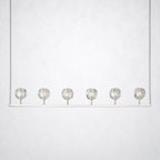 Meridian Cristal Linear Chandelier Clear 60"
