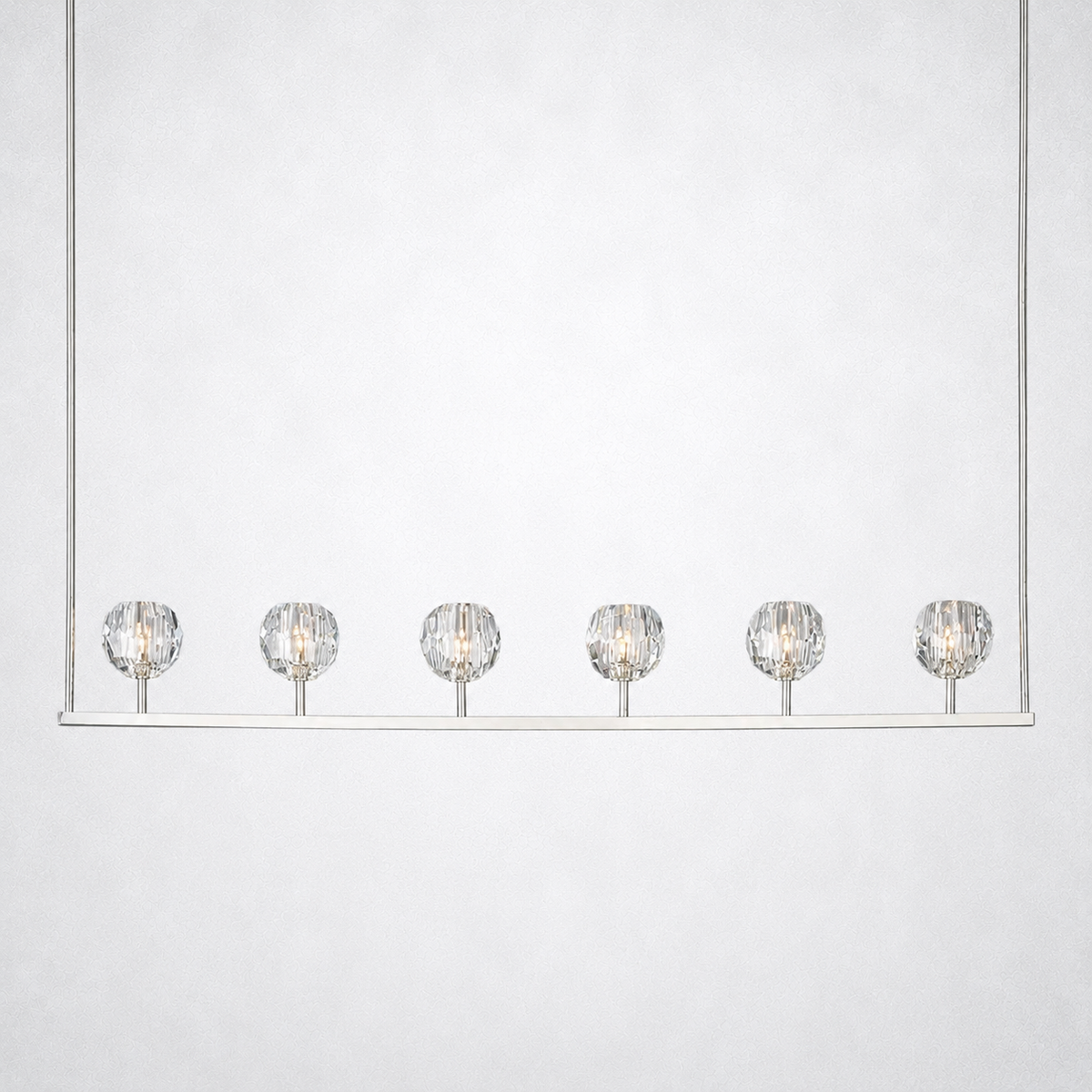 Meridian Cristal Linear Chandelier Clear 60"